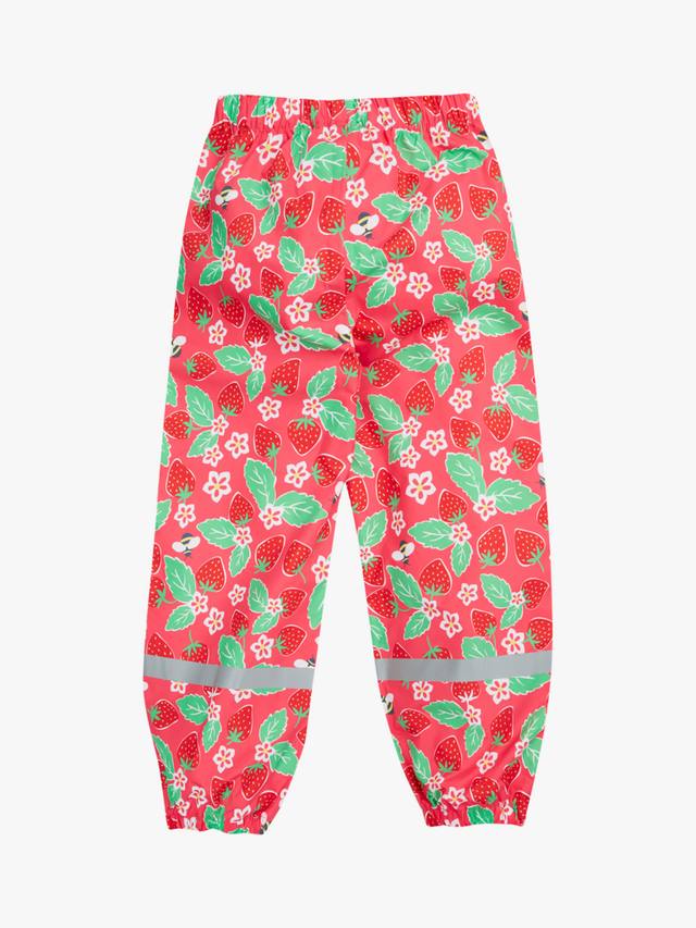 Детские водонепроницаемые брюки Rain Or Shine Strawberry Frugi, Pink/Multi — фото 3