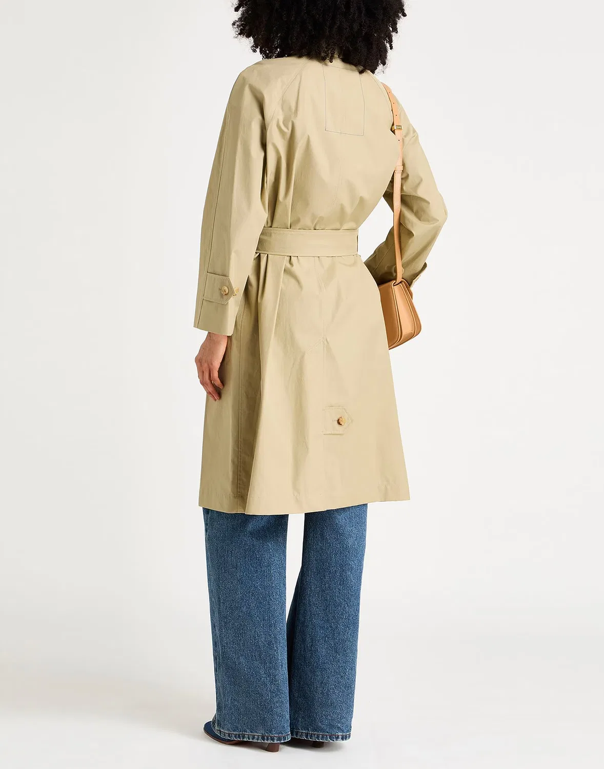 Женский тренчкот из габардина Khaki Burberry — фото 3