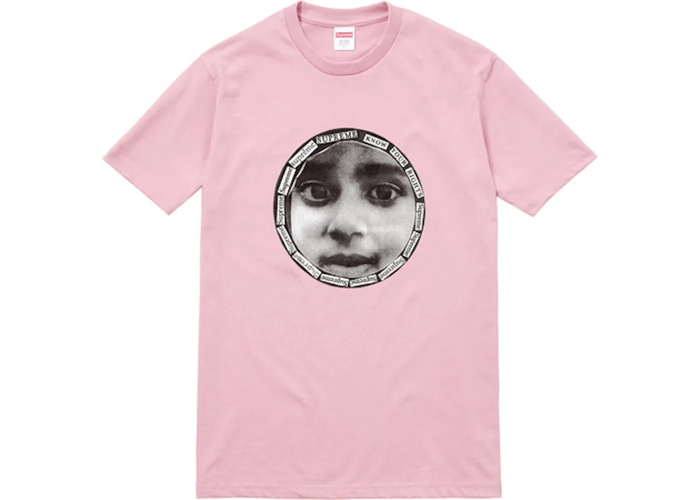 Мужская футболка с принтом Supreme Know Your Rights Tee, Dusty Pink