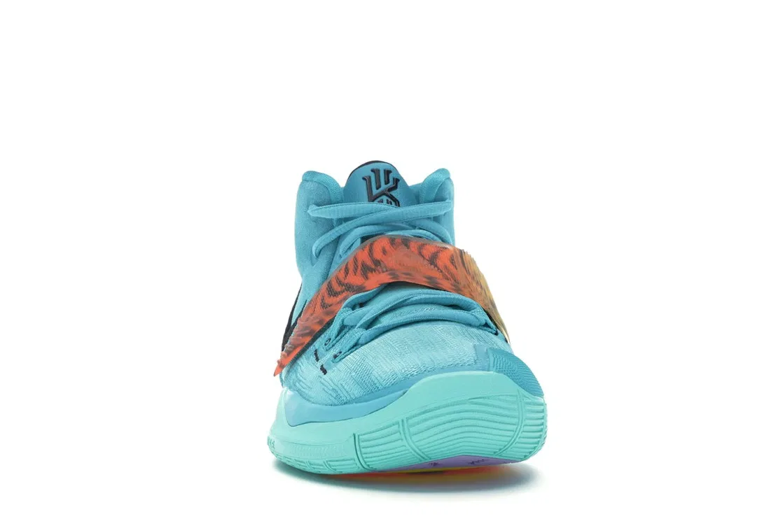 Детские кроссовки для мальчиков Nike Kyrie 6, Oracle Aqua/Black-Opti Yellow-Total Orange — фото 2