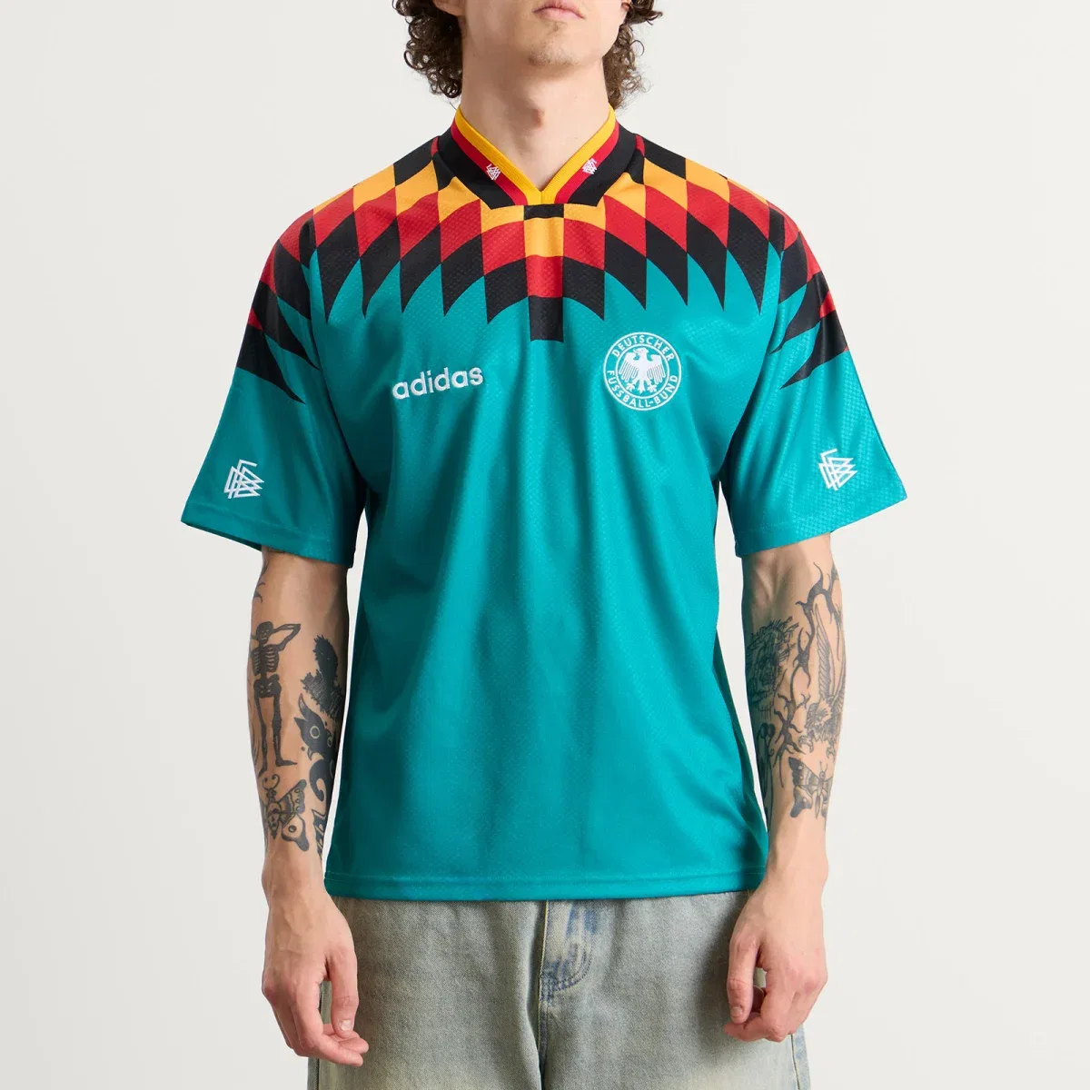 Футболка с длинным рукавом Germany 1994 Away Jersey Top Adidas, Power Green — фото 2