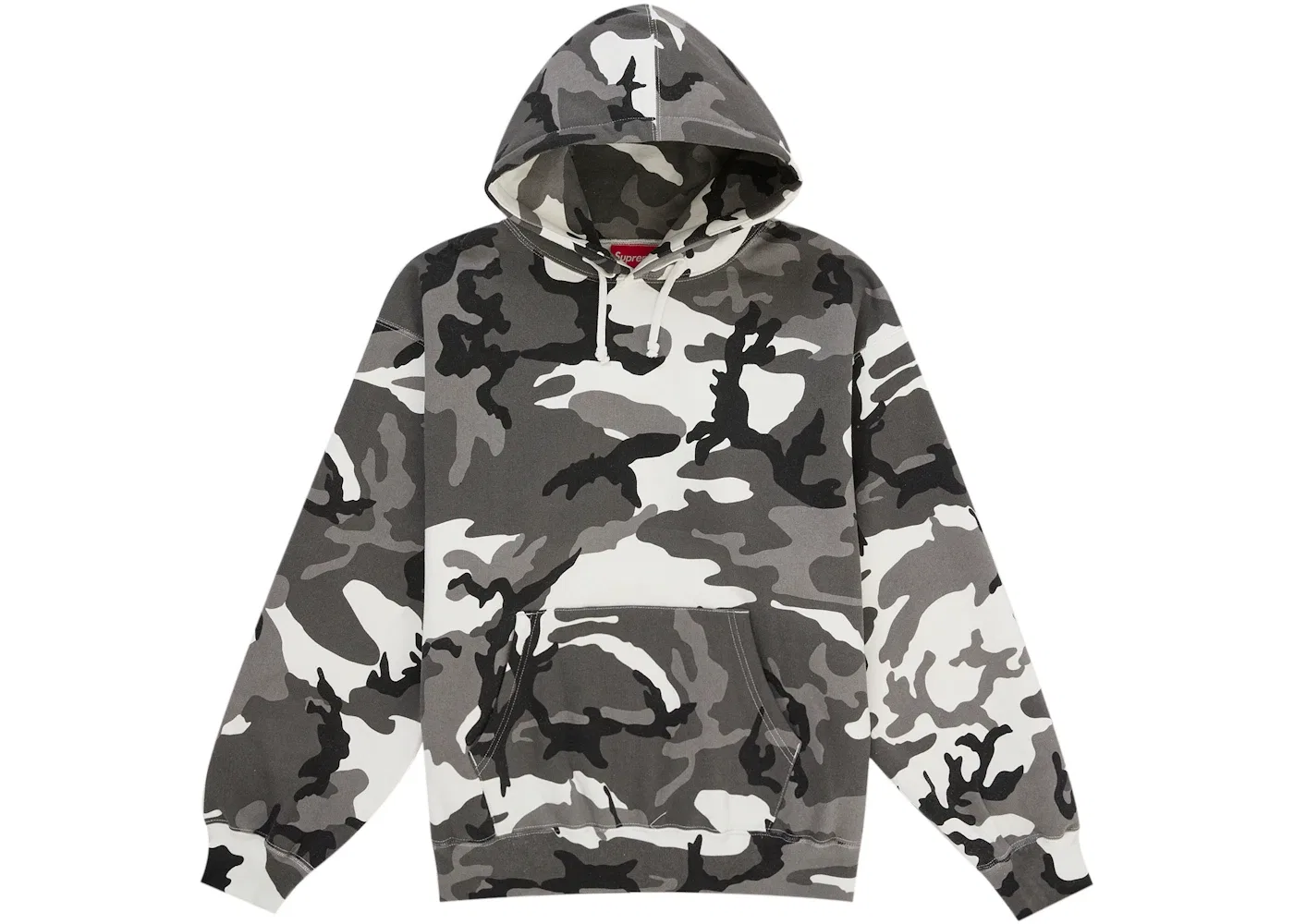 Мужская худи с принтом Satin Applique Supreme, Snow Camo