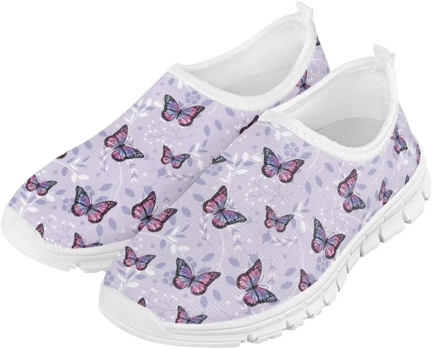Детские туфли-лоферы для девочек Gorweirop, Purple Butterfly — фото 4