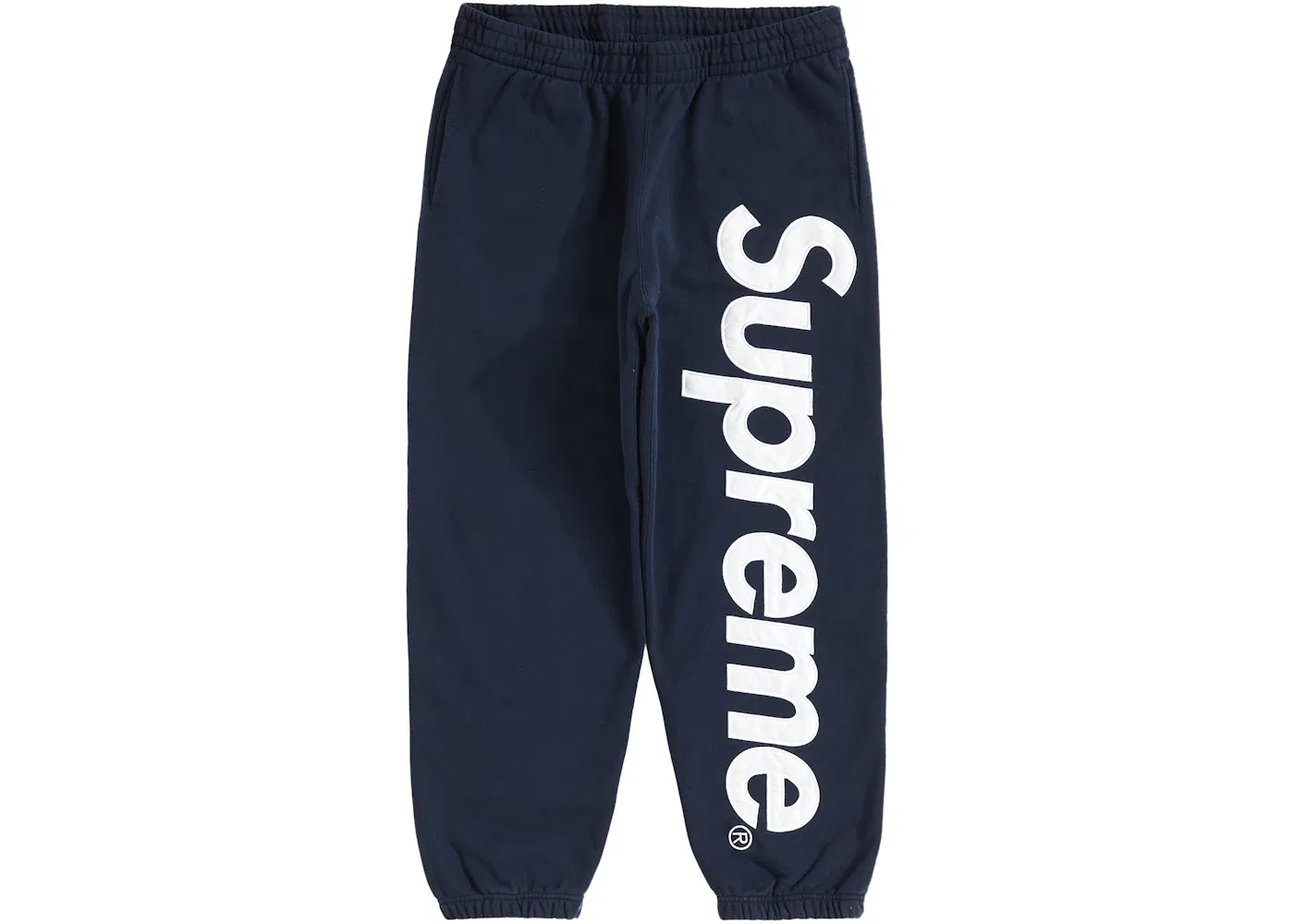Мужские спортивные штаны с сатиновой аппликацией Supreme Sweatpant, Navy