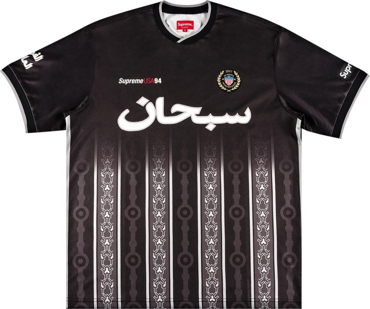 

Футболка Supreme Arabic Logo Soccer Jersey 'Black', черный