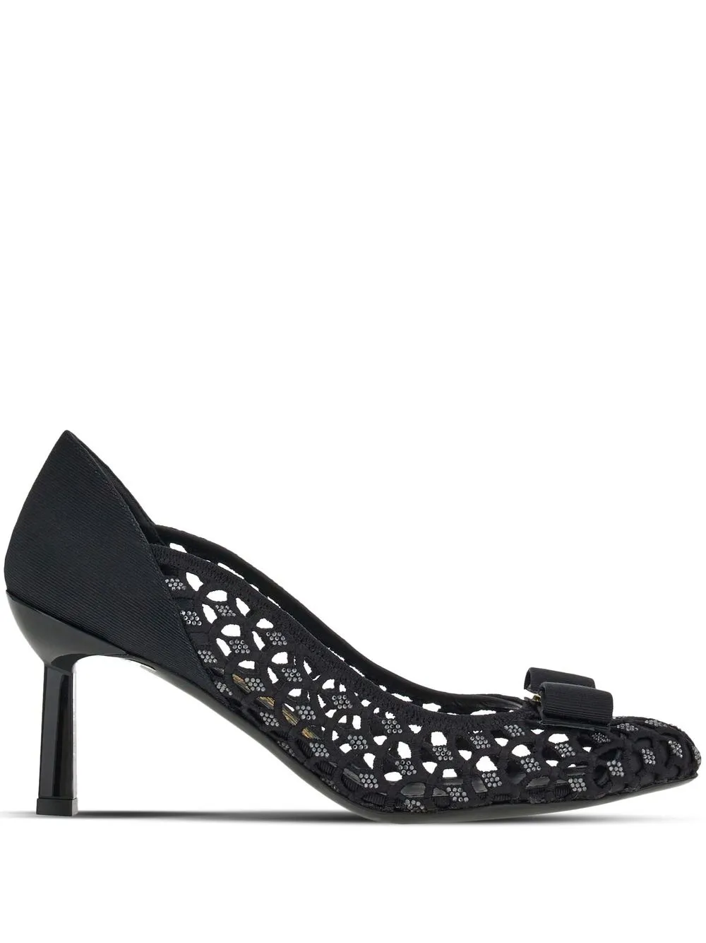 Туфли Vara Bow 70 Ferragamo, черный