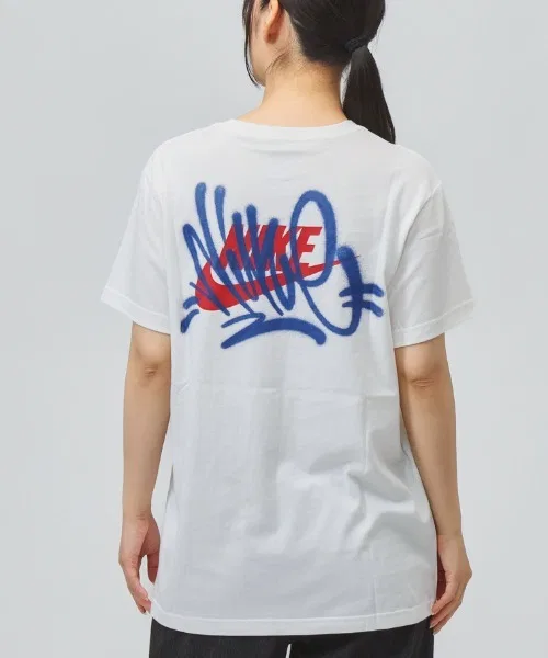 Женская футболка с коротким рукавом, хлопковая, с принтом NIKE, Off White