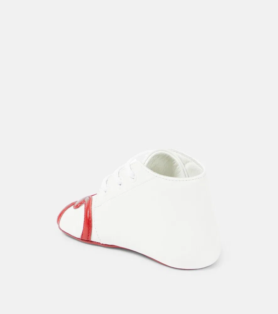 Кожаные ботиночки Baby Love Christian Louboutin Kids, белый — фото 2