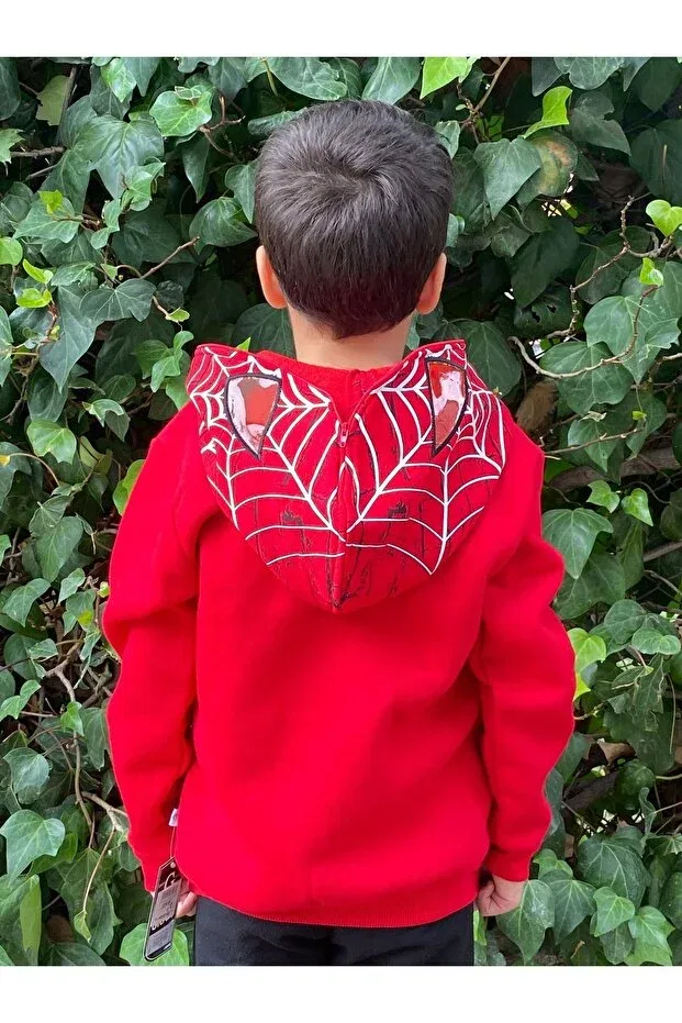 Детский кардиган с капюшоном для мальчиков Polar Light-Up Spiderman Gigas, Red — фото 4
