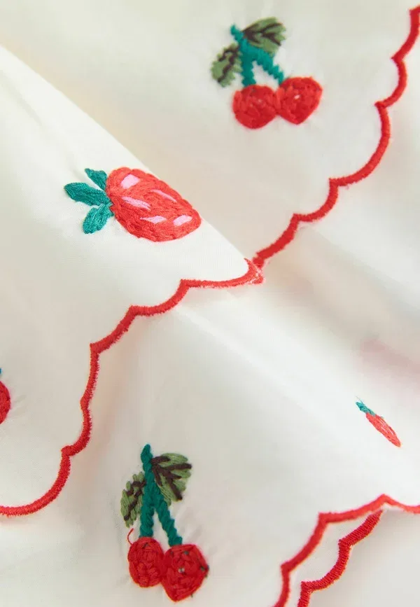 Комплект из лосин и топа с вышивкой Next ecru berry embroidery, экрю — фото 4