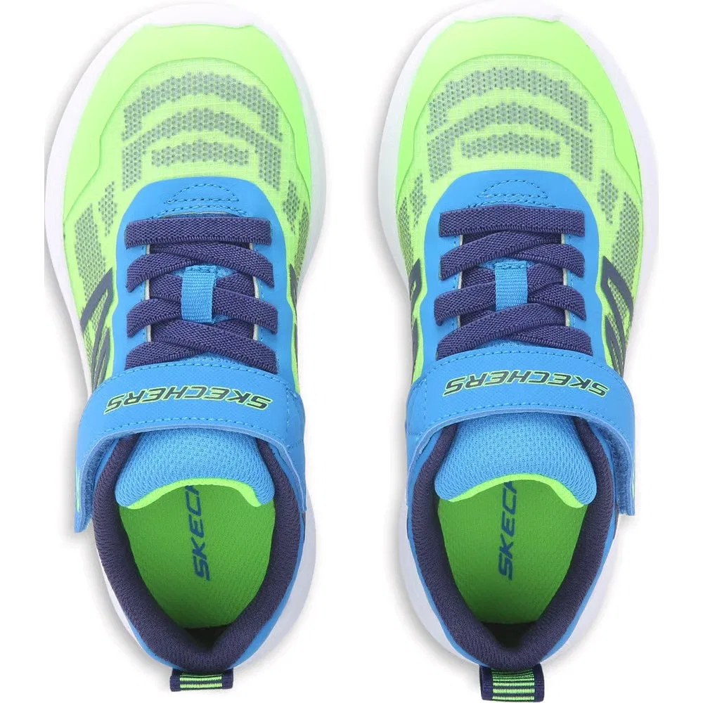 Детские кроссовки Microspec Velocity Skechers, Blue/Green — фото 4