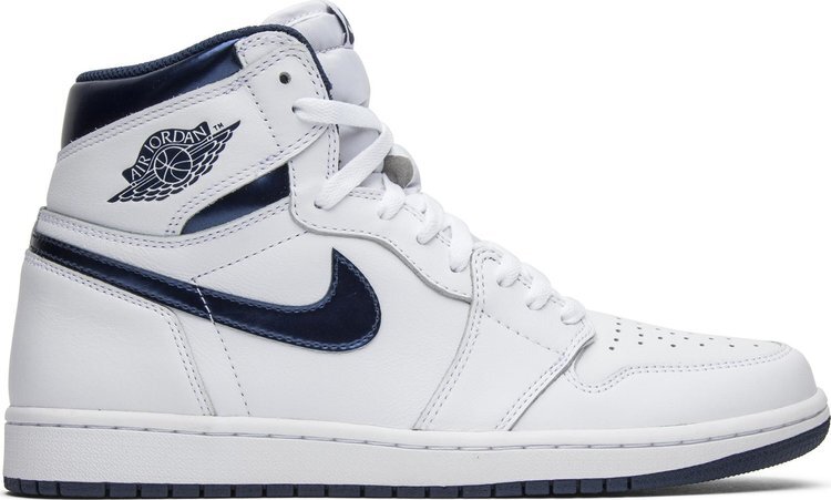 

Кроссовки Air Jordan 1 Retro High OG Metallic Navy, белый, Белый;серый, Кроссовки Air Jordan 1 Retro High OG Metallic Navy, белый