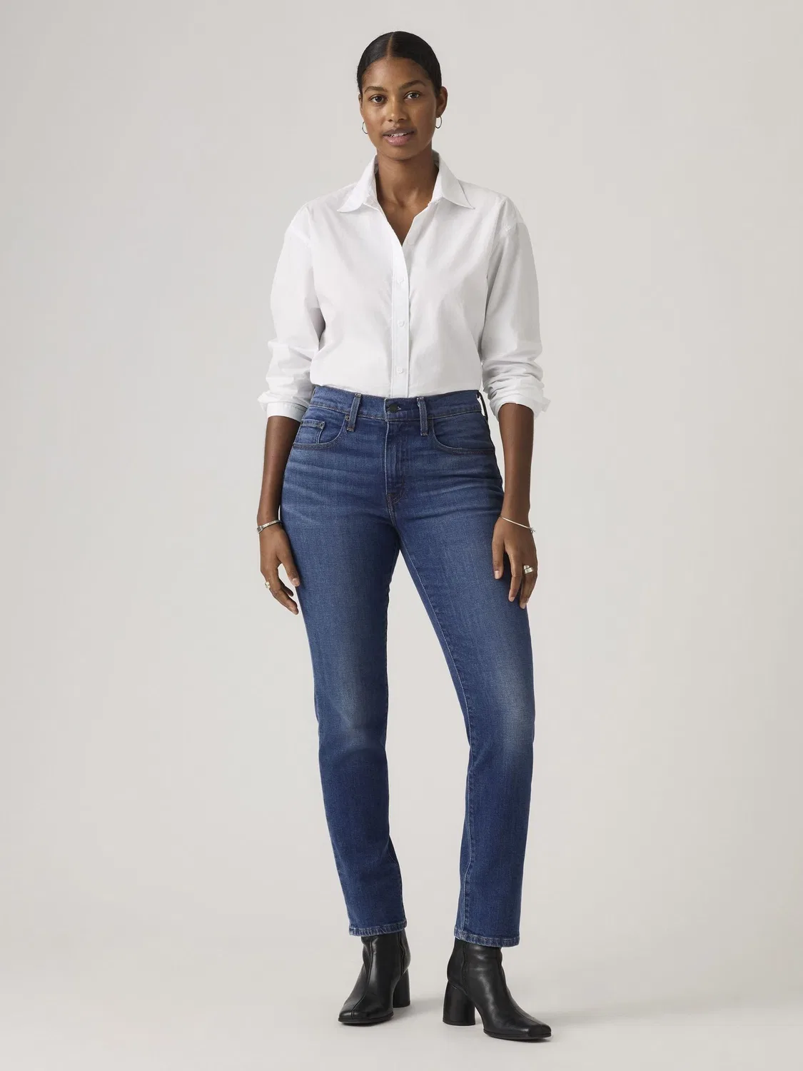 Джинсы прямого кроя, высокая посадка Levi's, синие