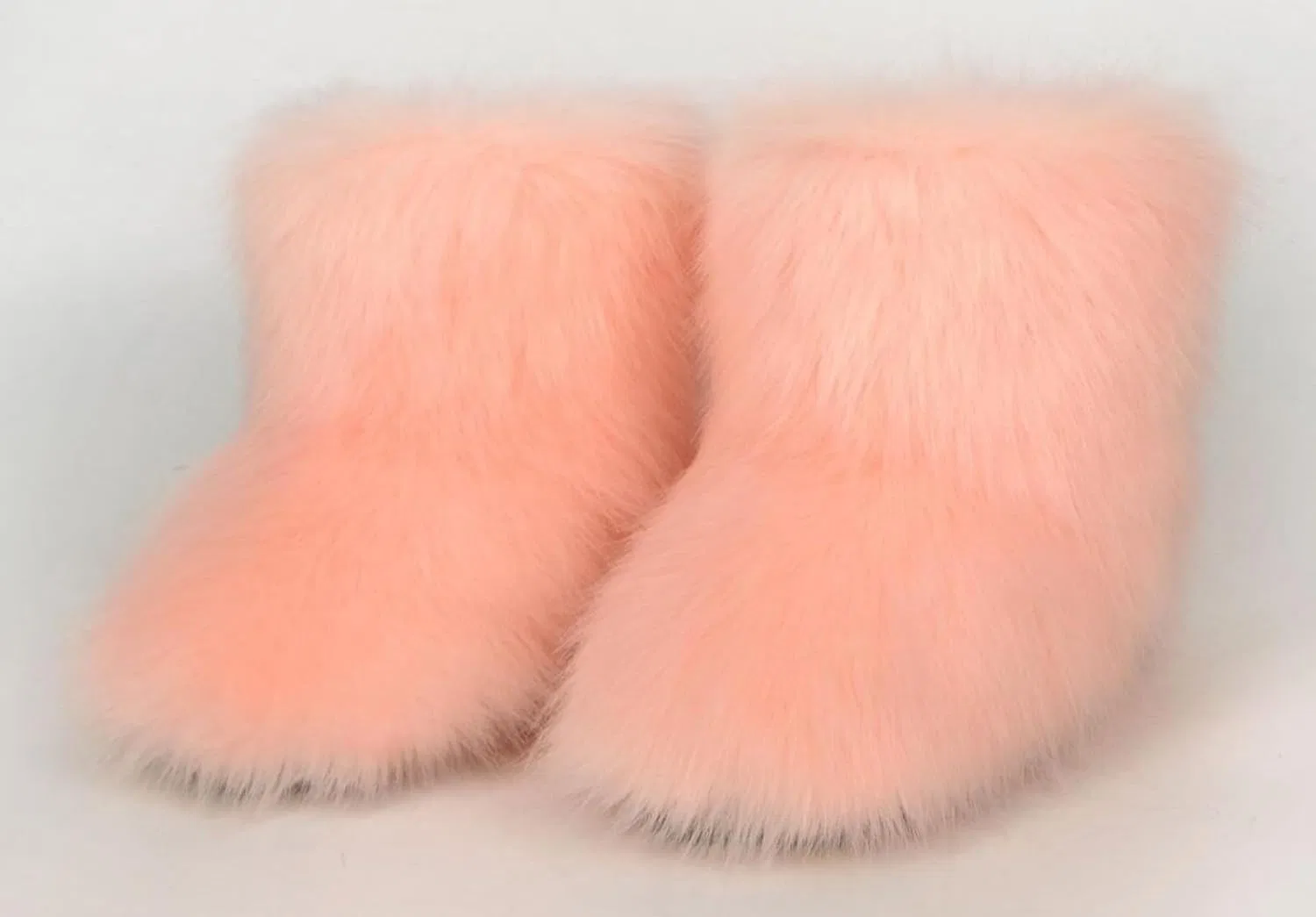 Детские зимние сапоги для девочек с искусственным мехом Urmycos, Peach Pink — фото 2