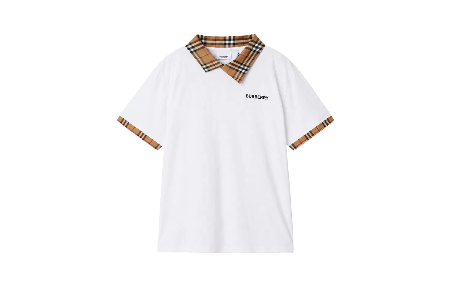 Мужская футболка с круглым вырезом с принтом Burberry, Plain Camel White