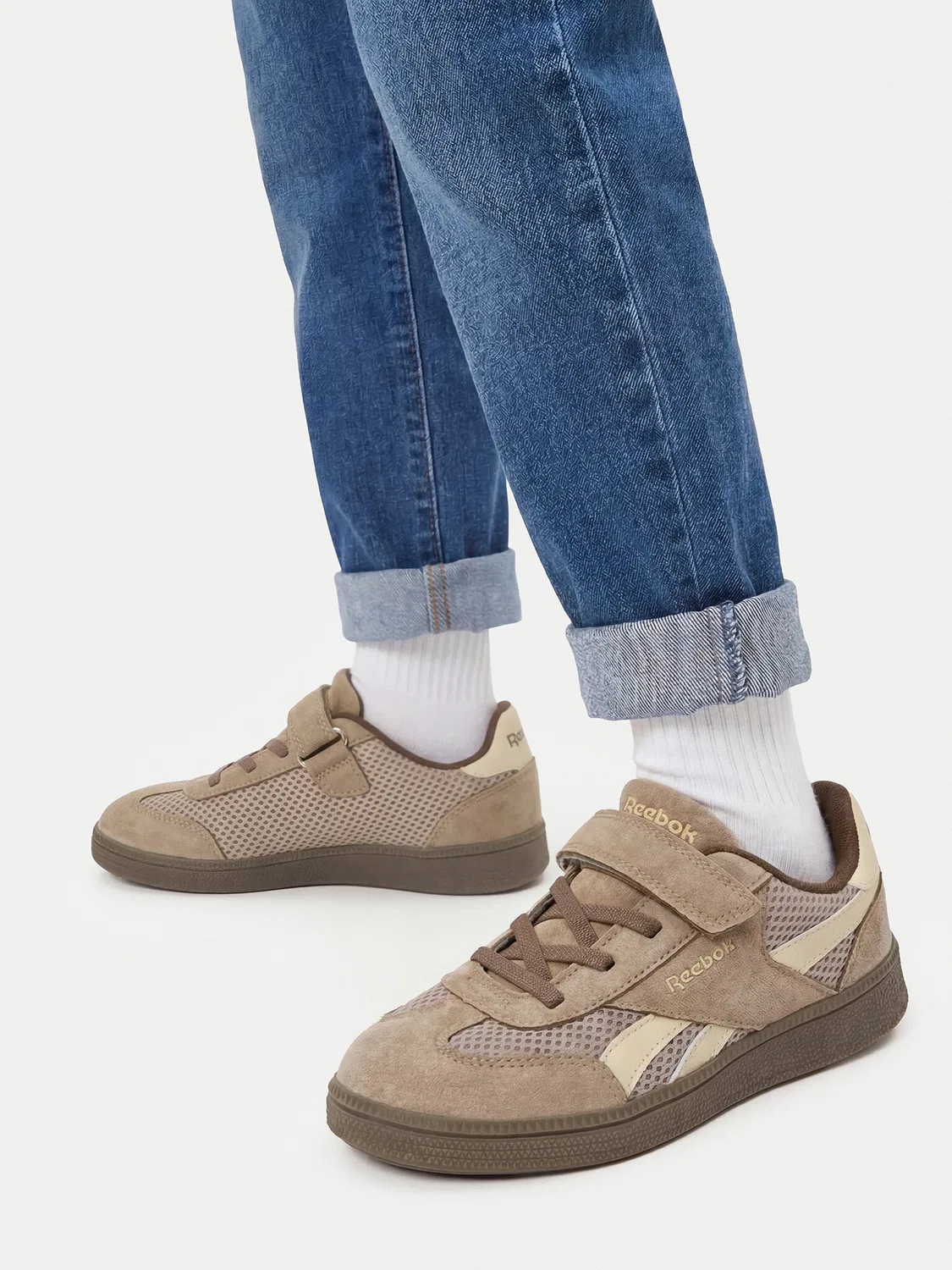 Кроссовки для мальчика Reebok, коричневый