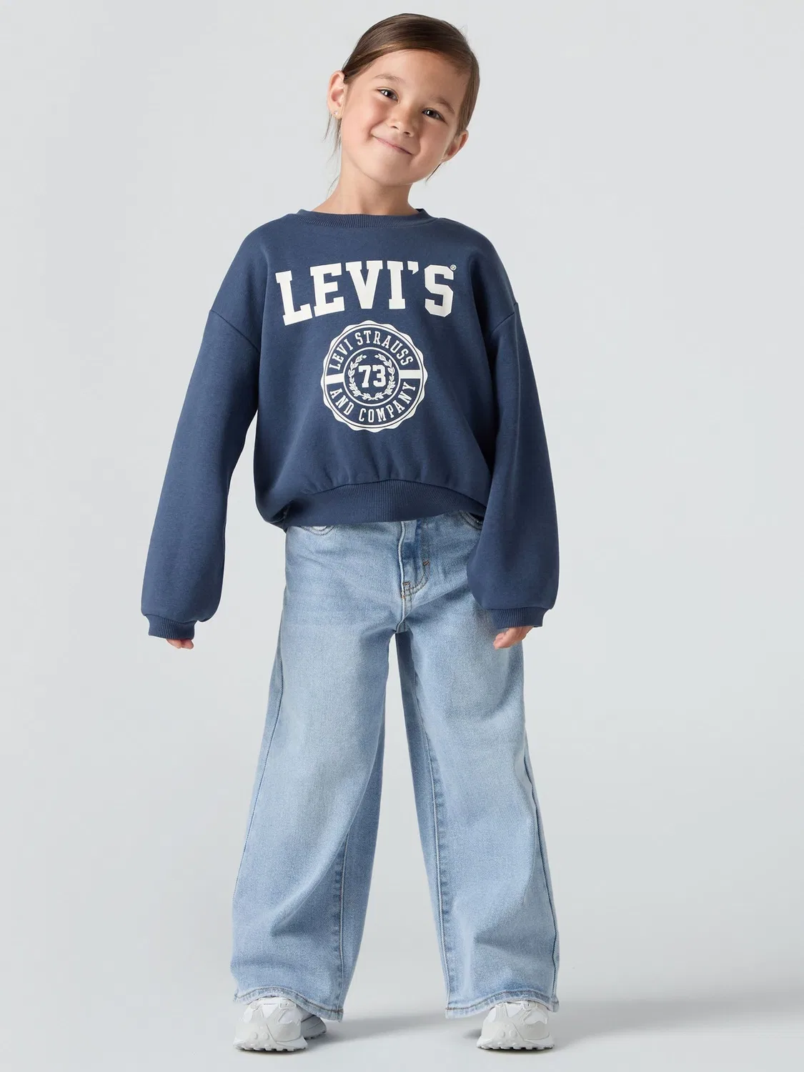 Джинсы с высокой посадкой свободного кроя Levi's, синие