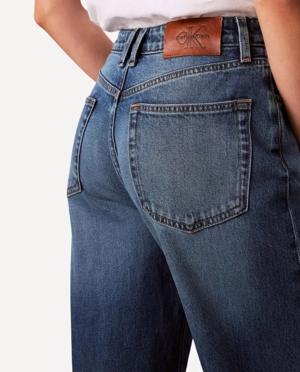Женские джинсы-скинни с высокой талией Calvin Klein, Blue Indigo — фото 4