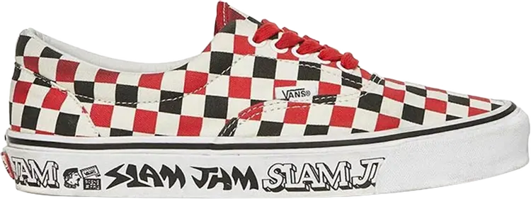 

Кеды Vans Slam Jam Socialism x OG Era LX Red Black Checkerboard, красный