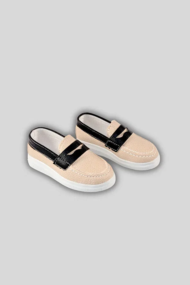 Детские туфли для мальчиков искусственная кожа Kinlee, Beige — фото 2