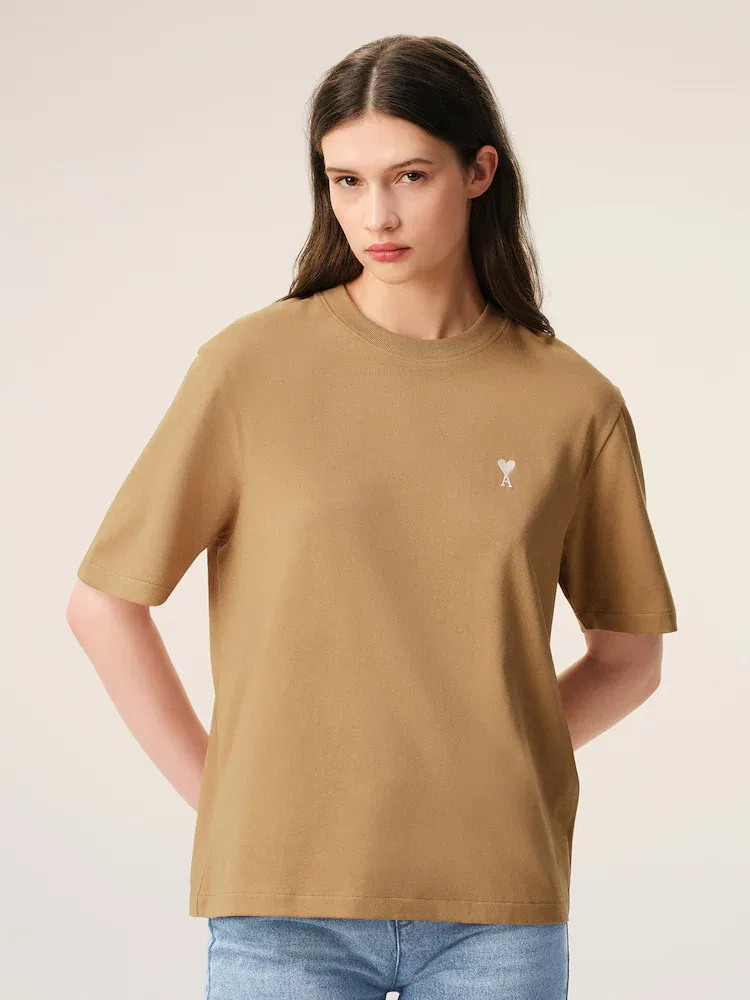 Футболка с коротким рукавом ADC Tshirt AMI PARIS, Camel — фото 2