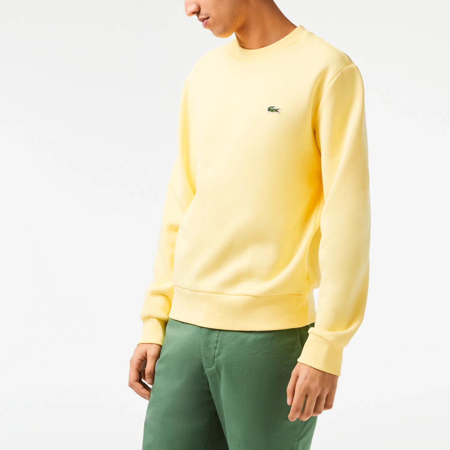 Свитер с логотипом, LACOSTE, Light Yellow — фото 3
