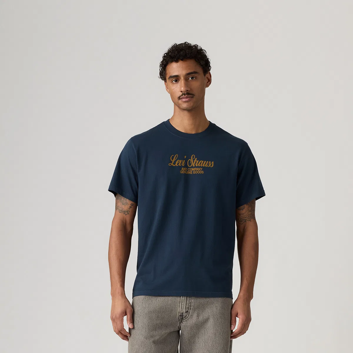 Мужская футболка с круглым вырезом Levis, Dark Blue — фото 4