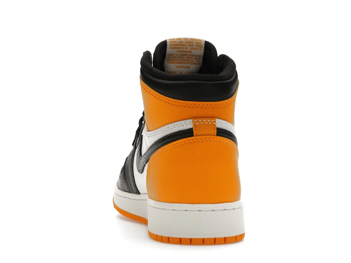 Детские кроссовки с принтом Jordan 1 Retro High OG Jordan, Taxi/Black-Sail — фото 4