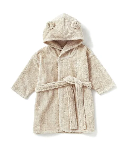 Детский махровый халат-кимоно с капюшоном и ушками, модель Baby, gelato pique, Beige — фото 3