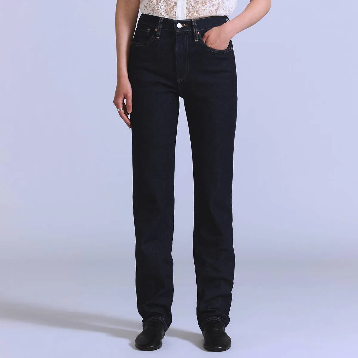 Женские узкие джинсы Levi's, Bt Slim Rinse - Blue — фото 2