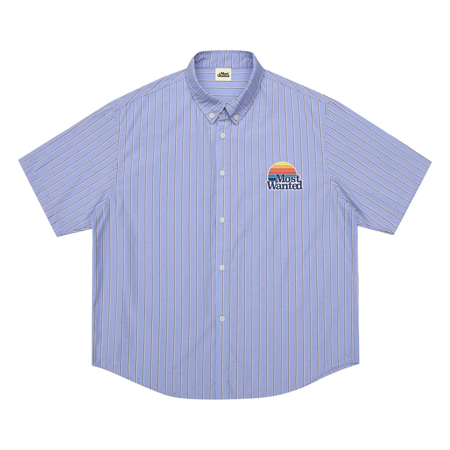 Детская рубашка с воротником и длинным рукавом Light Blue MostwantedLab, Light Blue