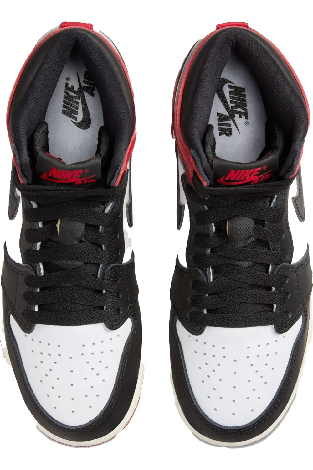 Детские баскетбольные кроссовки высокие Air Jordan 1 Retro High OG Jordan, черный/красный/белый — фото 3