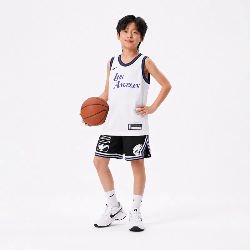 Футболка детская с круглым вырезом Nike X NBA, White — фото 4