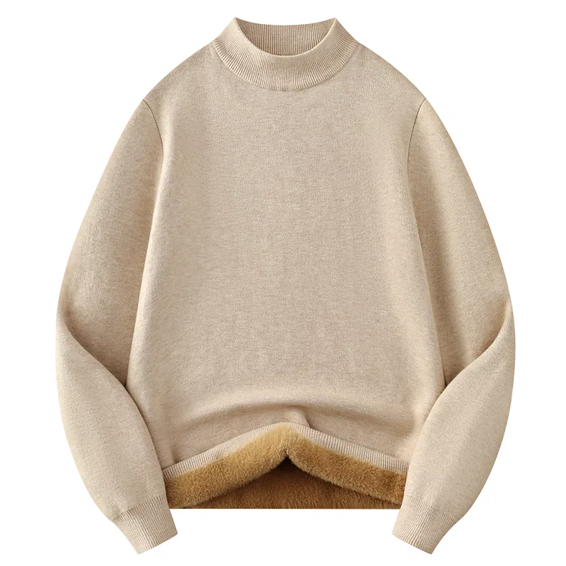 Свитер детский с полугольфом MINISO, Khaki