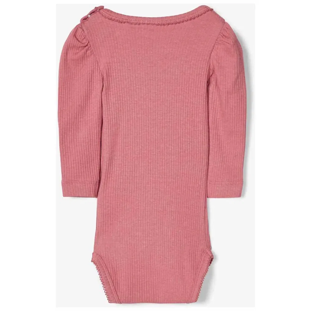 Детское боди для девочек с длинным рукавом Kabexi Long Sleeve Body Name it, Red — фото 2
