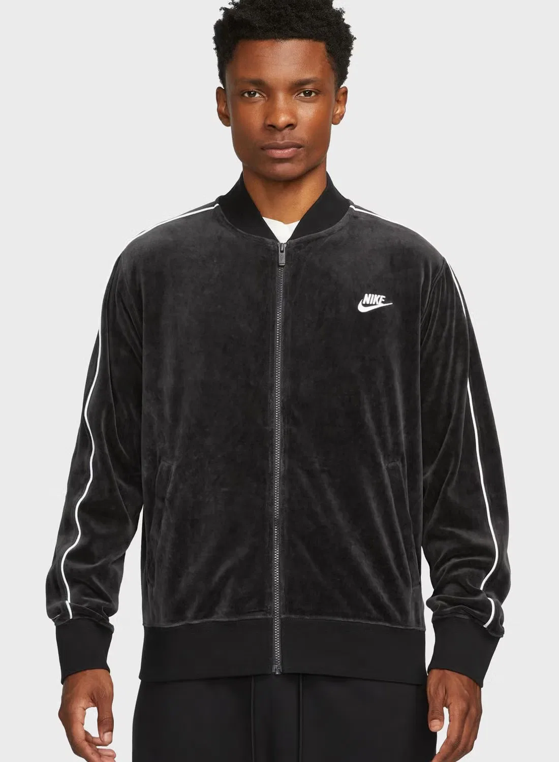 Куртка-бомбер с длинным рукавом Club Nike, черный