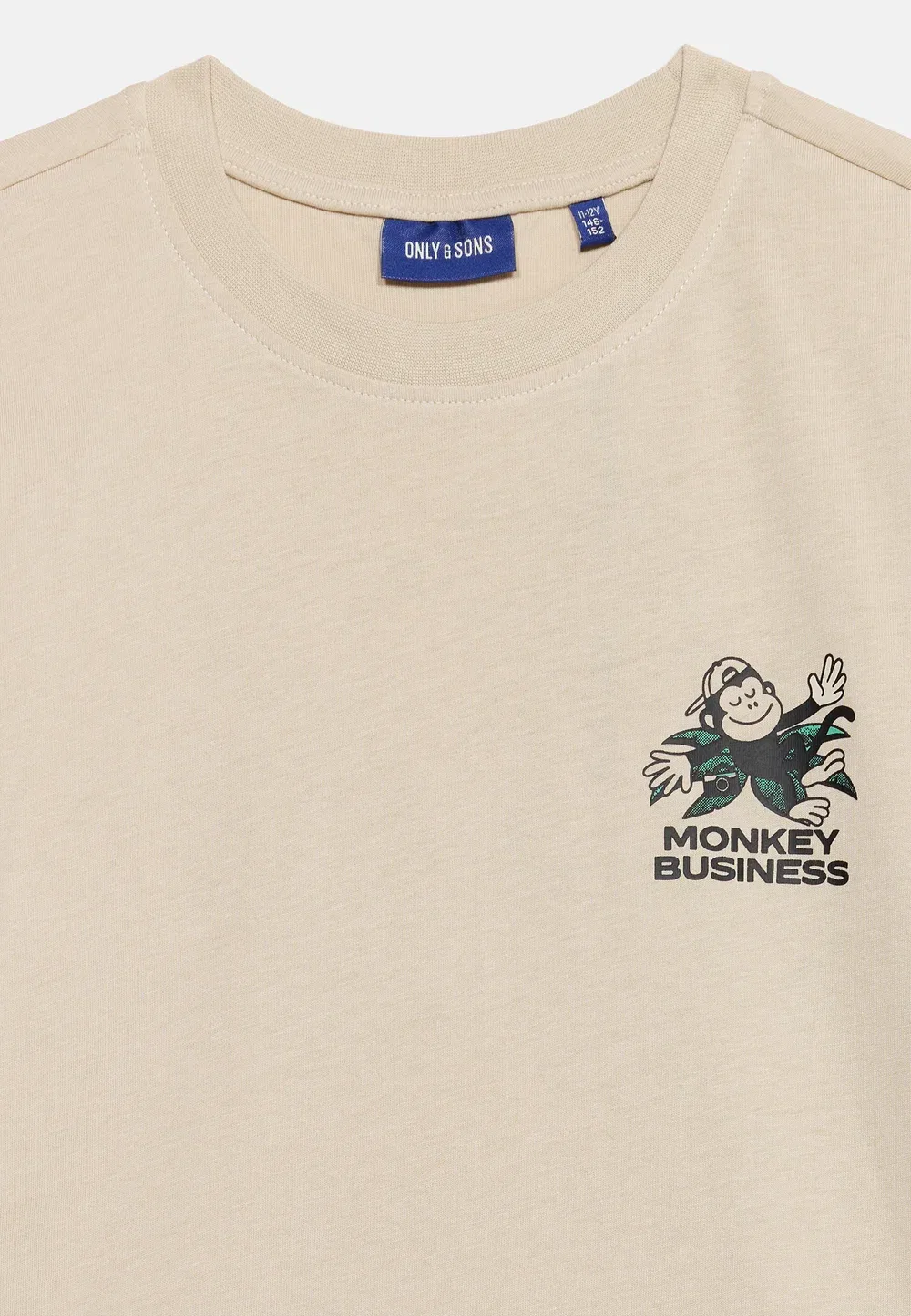 Футболка Osjtailspin с принтом Only & Sons Junior, Beige — фото 4