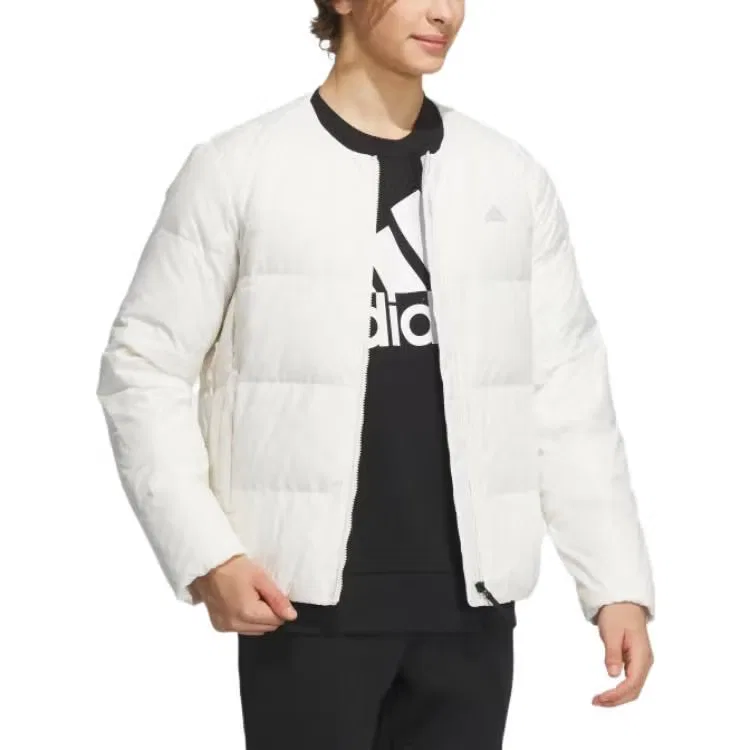 Куртка пуховая легкая с капюшоном Adidas, белый — фото 4