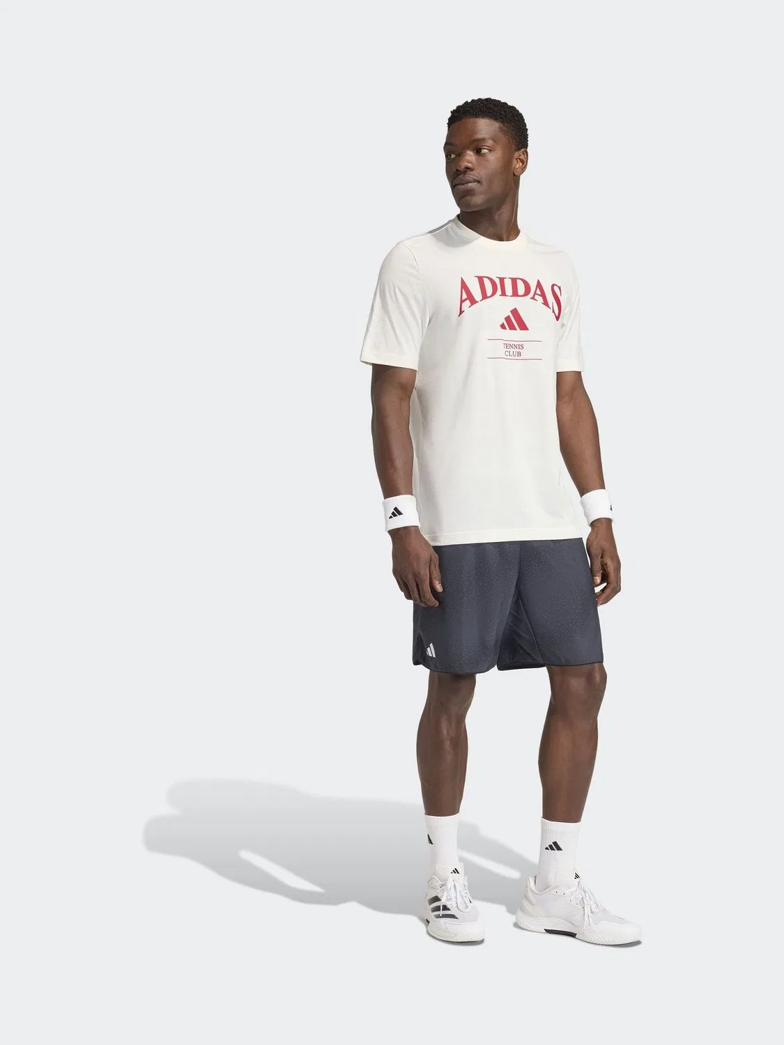 Футболка теннисная Heritage Graphic adidas, белый — фото 3