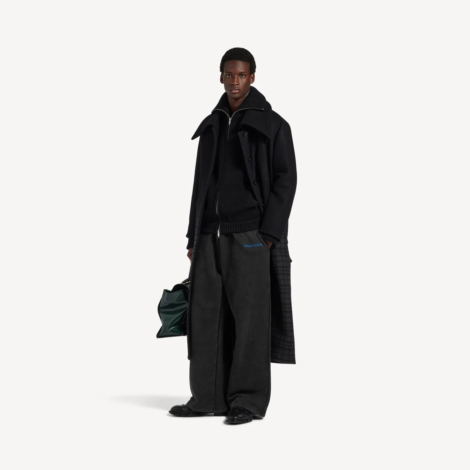 Мужские спортивные брюки Back Oversized Baggy Balenciaga, черный — фото 2