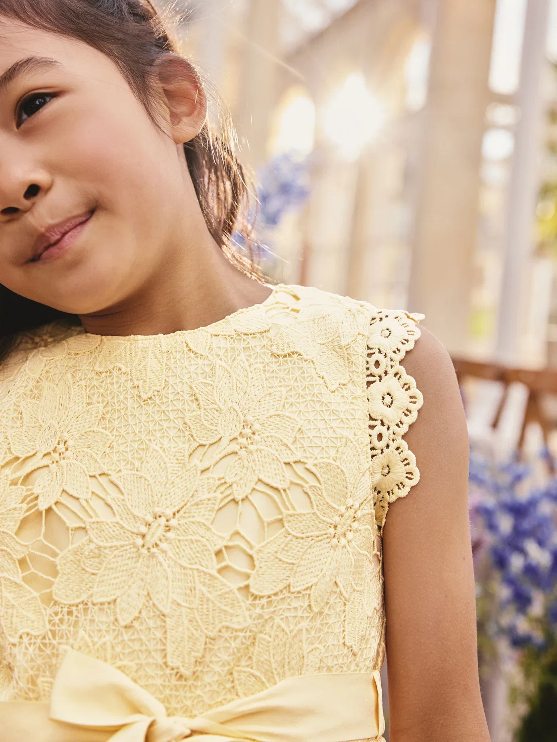Платье кружевное Yellow Lace Occasion Dress Next, желтый — фото 2