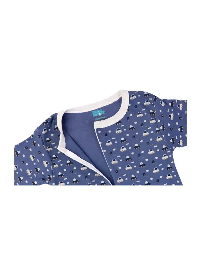 Боди-комбинезон с принтом с длинным рукавом Babies Basic, голубой — фото 4