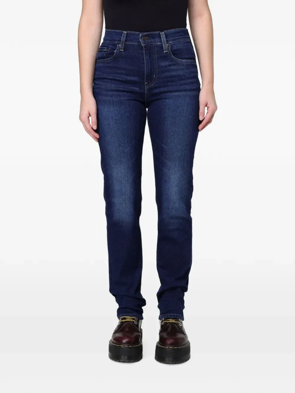 Выцветшие прямые джинсы Levi's, синий