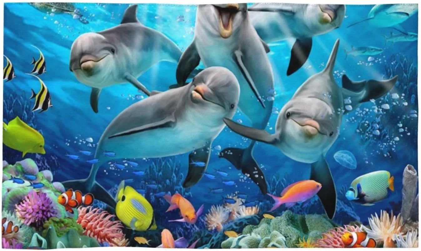 Полотенца для рук PEIXEN Ocean Dolphin Looking at You, 69.8x40.6 см