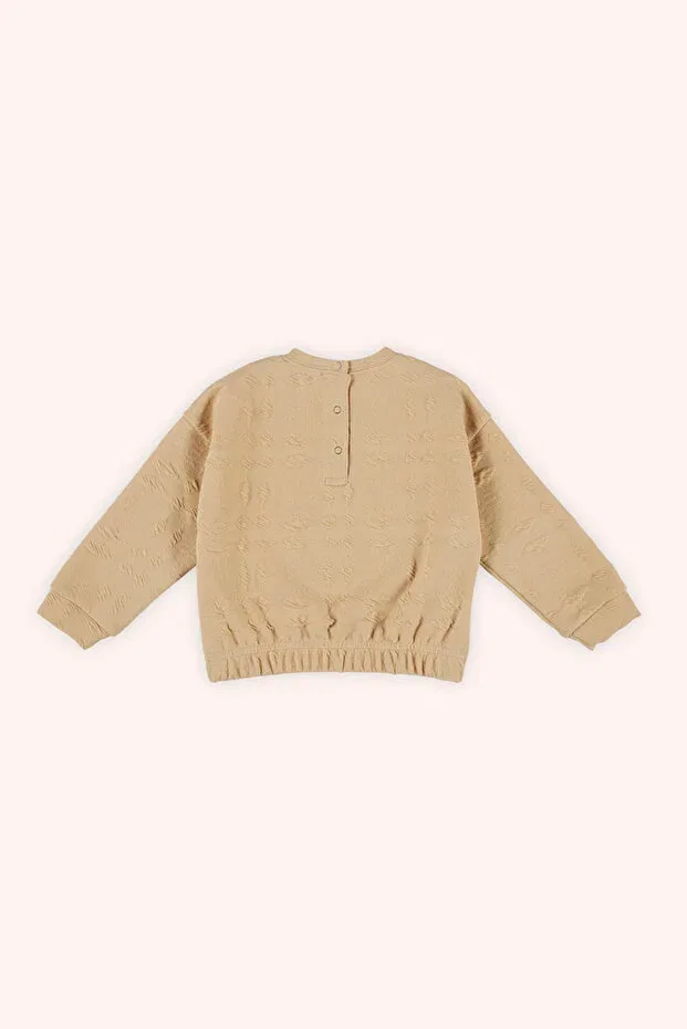 Детские свитшот для девочек хлопковый Panço, Beige — фото 2