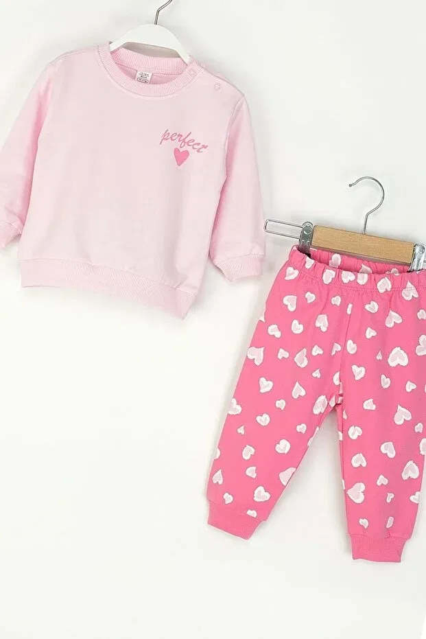 Детский спортивный комплект для девочек с принтом Ww Waka Waka Kids Store, Powder Pink — фото 4