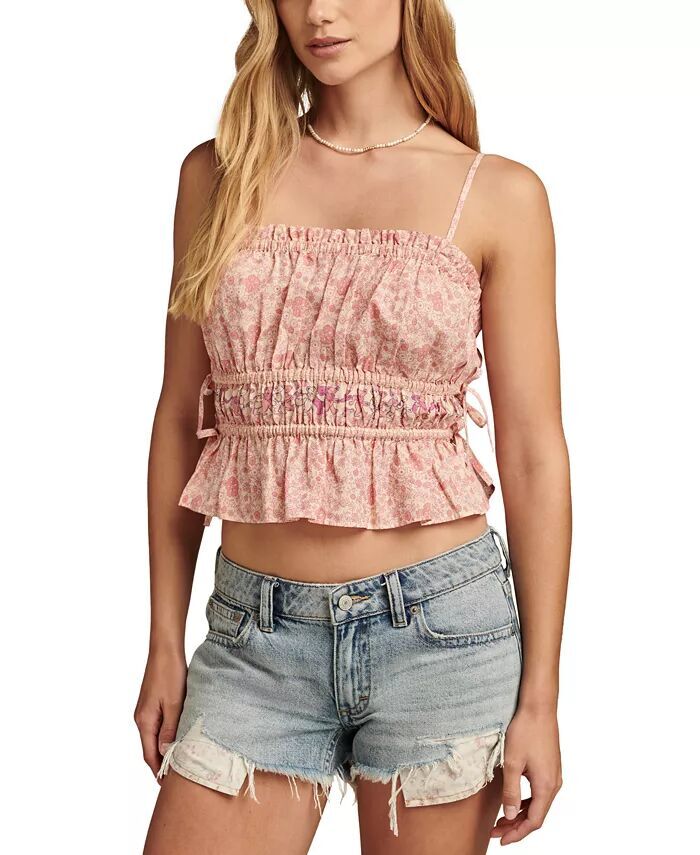 

Женская хлопковая майка Sugar Magnolia Lucky Brand, мультиколор
