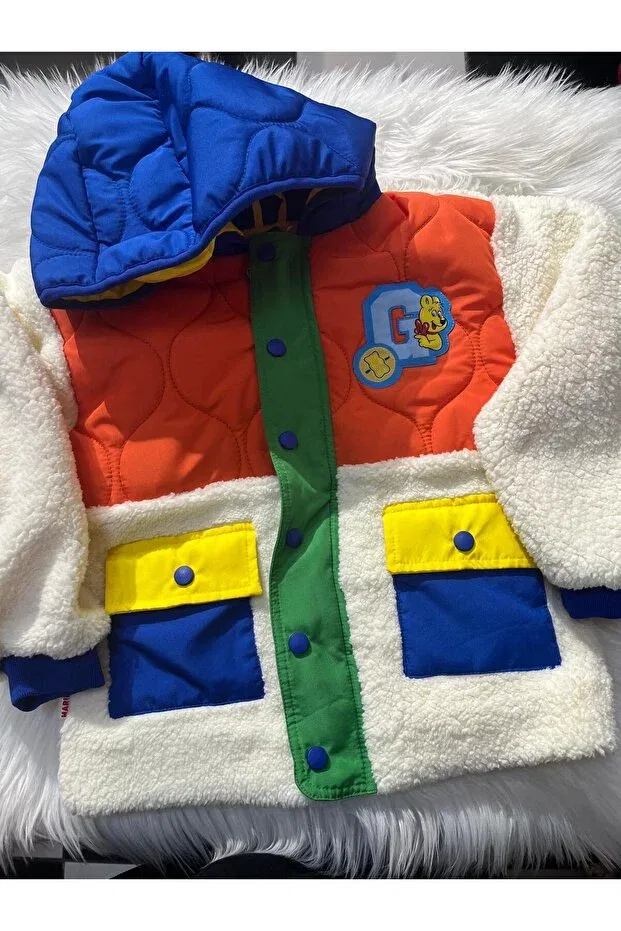 Детское пальто для девочек с принтом Basics Mayakids, Multicolor — фото 2