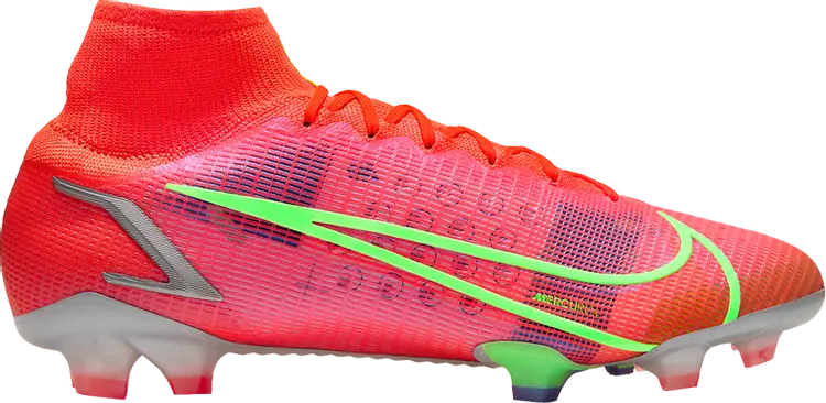 Бутсы Nike Mercurial Superfly 8 Elite FG 'Bright Crimson Indigo Burst', оранжевый — фото 2