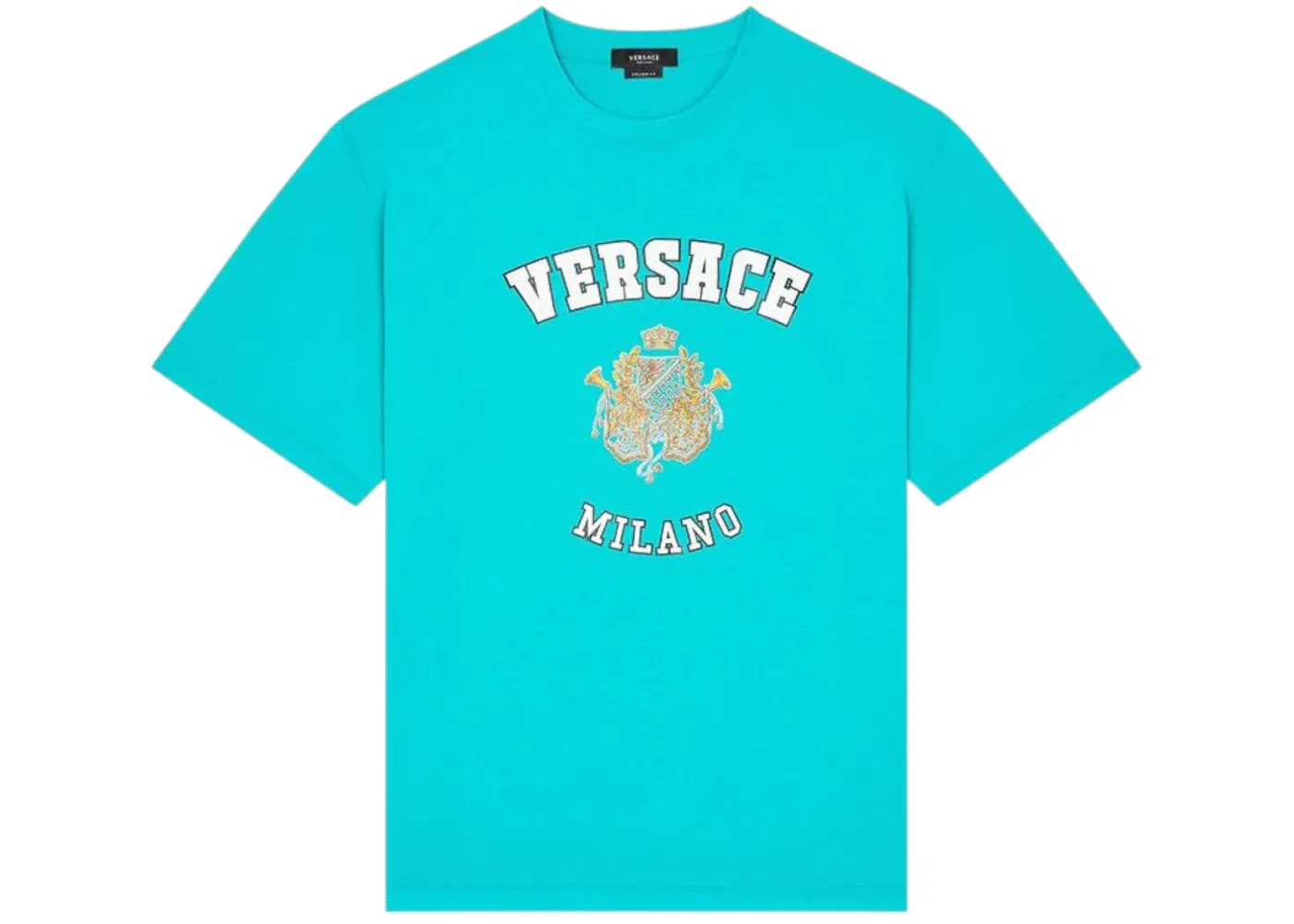 Мужская футболка с принтом Versace Milano College Tee, Turquoise